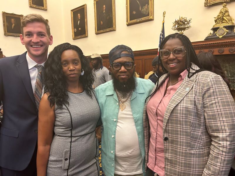 Picture wih OIC team with Freeway at City Hall June 1 2023